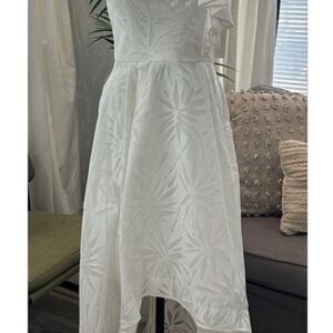 Shoshanna strapless Elegant White Floral Dress high low